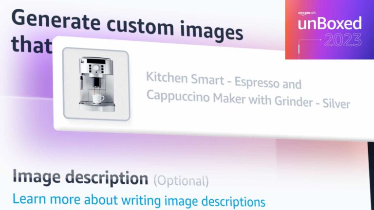 Announced at Amazon unBoxed 2023, generative AI images help advertisers create fresh content with a click of a button.